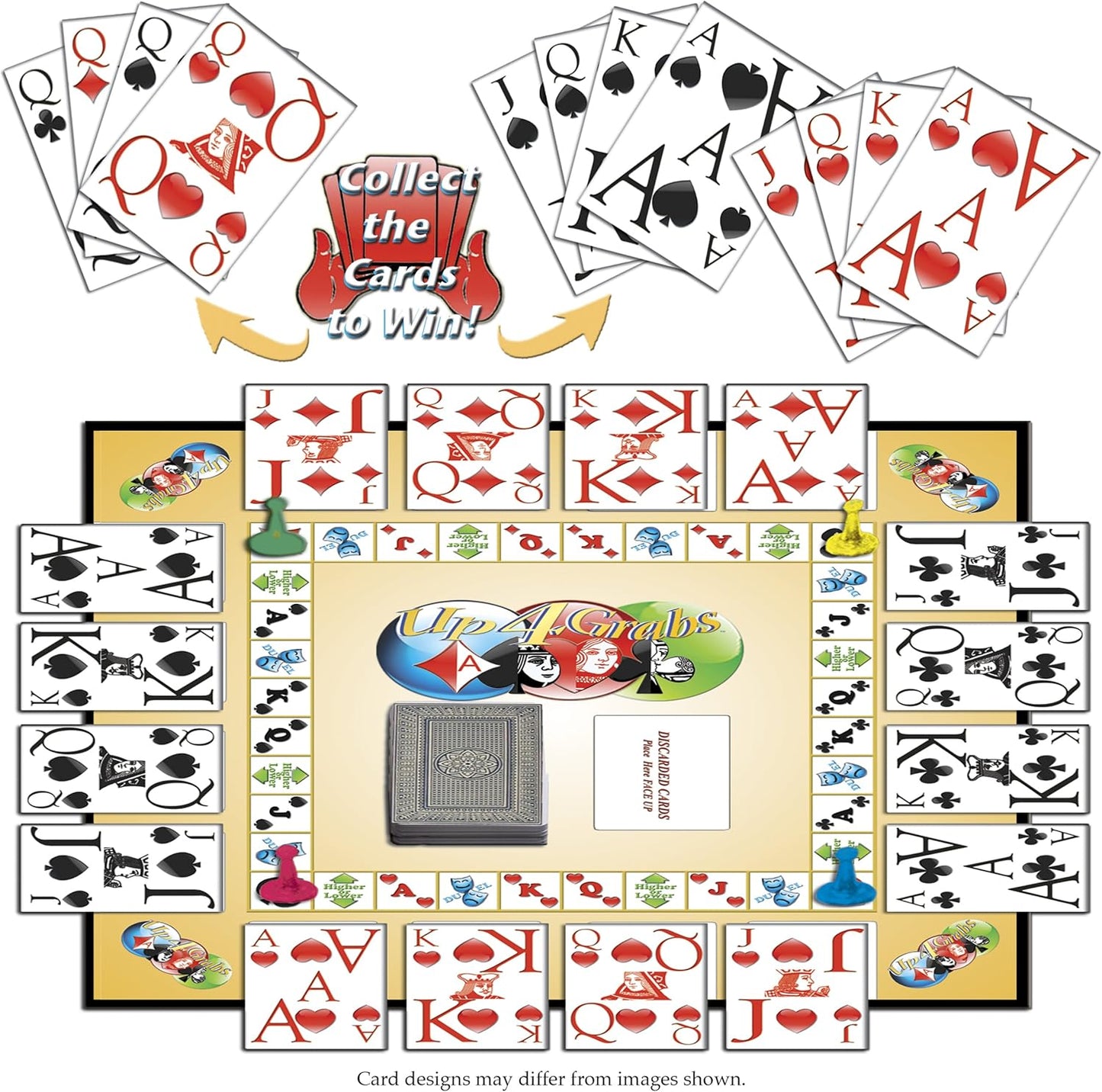 Up 4 Grabs – The Wild Card-Playing Board Game Packed with Twists and Turns – Classic Family & Adult Game Night Fun