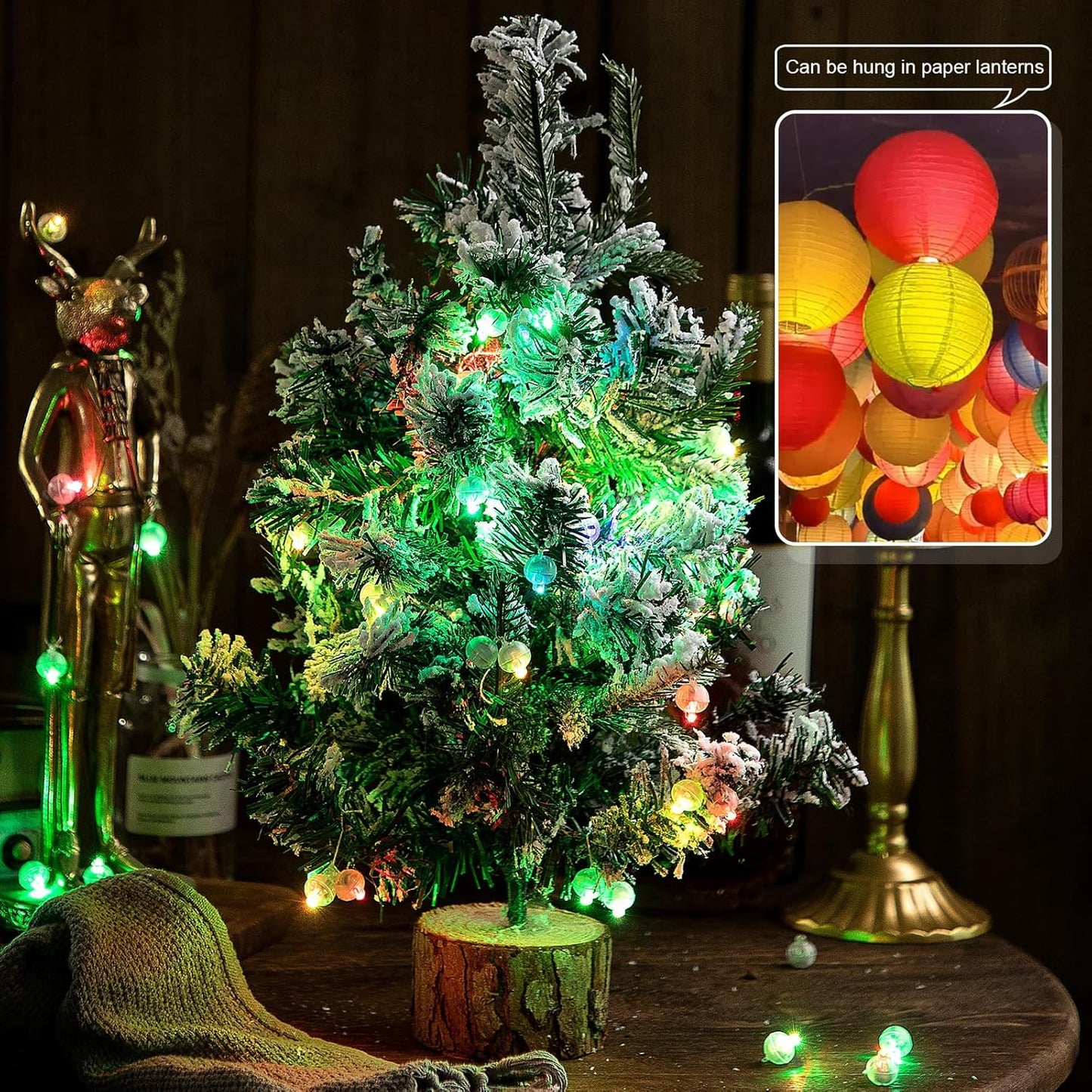 ZGWJ 200PCs Mini Led Lights with Hooks,Long Standby Time Balloons Light, Mix Colors for Party Decorations, Paper Lantern Easter Eggs Birthday Wedding Halloween Christmas Decoration(Warm and White)