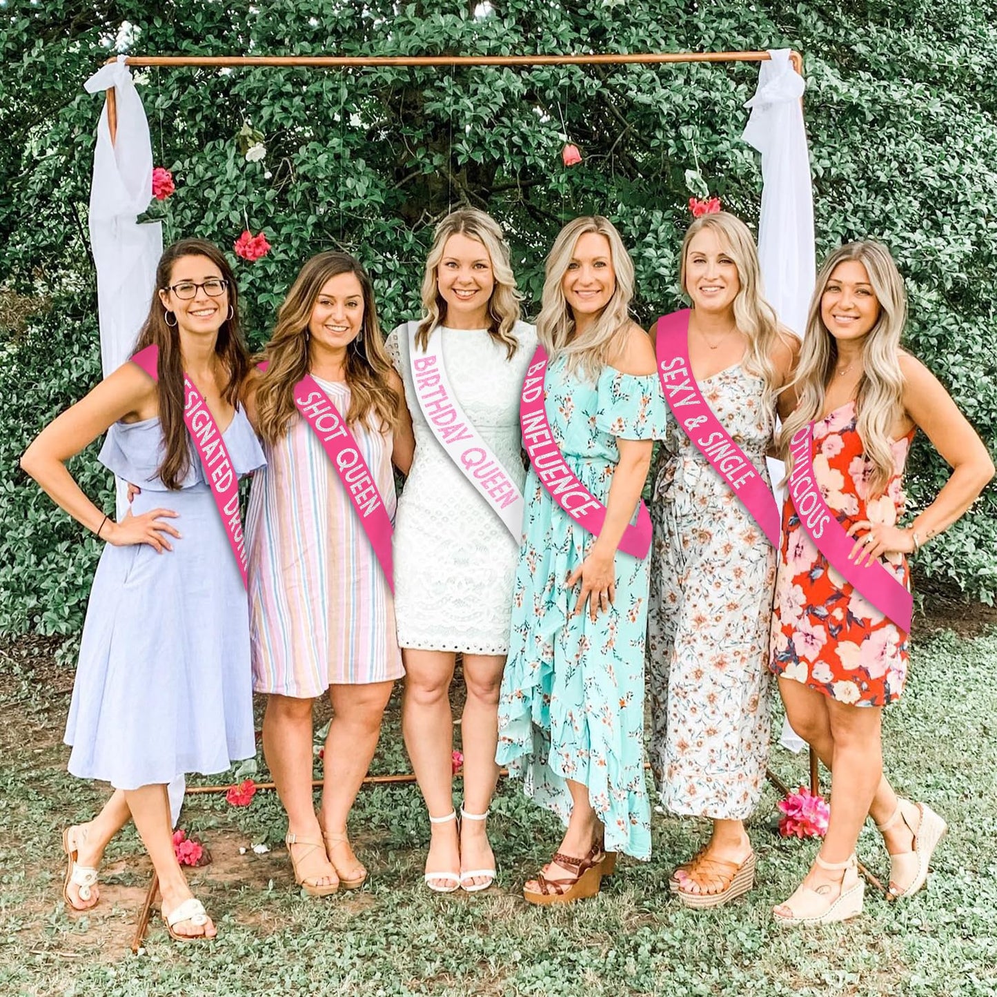 10 Pcs Birthday Queen Sashes for Women, Funny Happy Birthday Squad Sash for Girls Sweet 16,18th