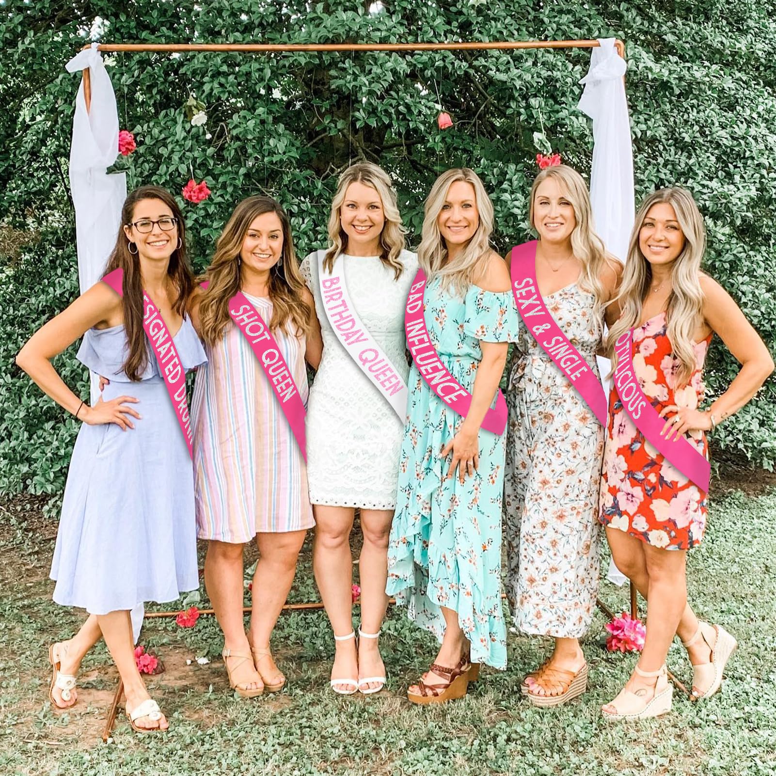 10 Pcs Birthday Queen Sashes for Women, Funny Happy Birthday Squad Sash for Girls Sweet 16,18th