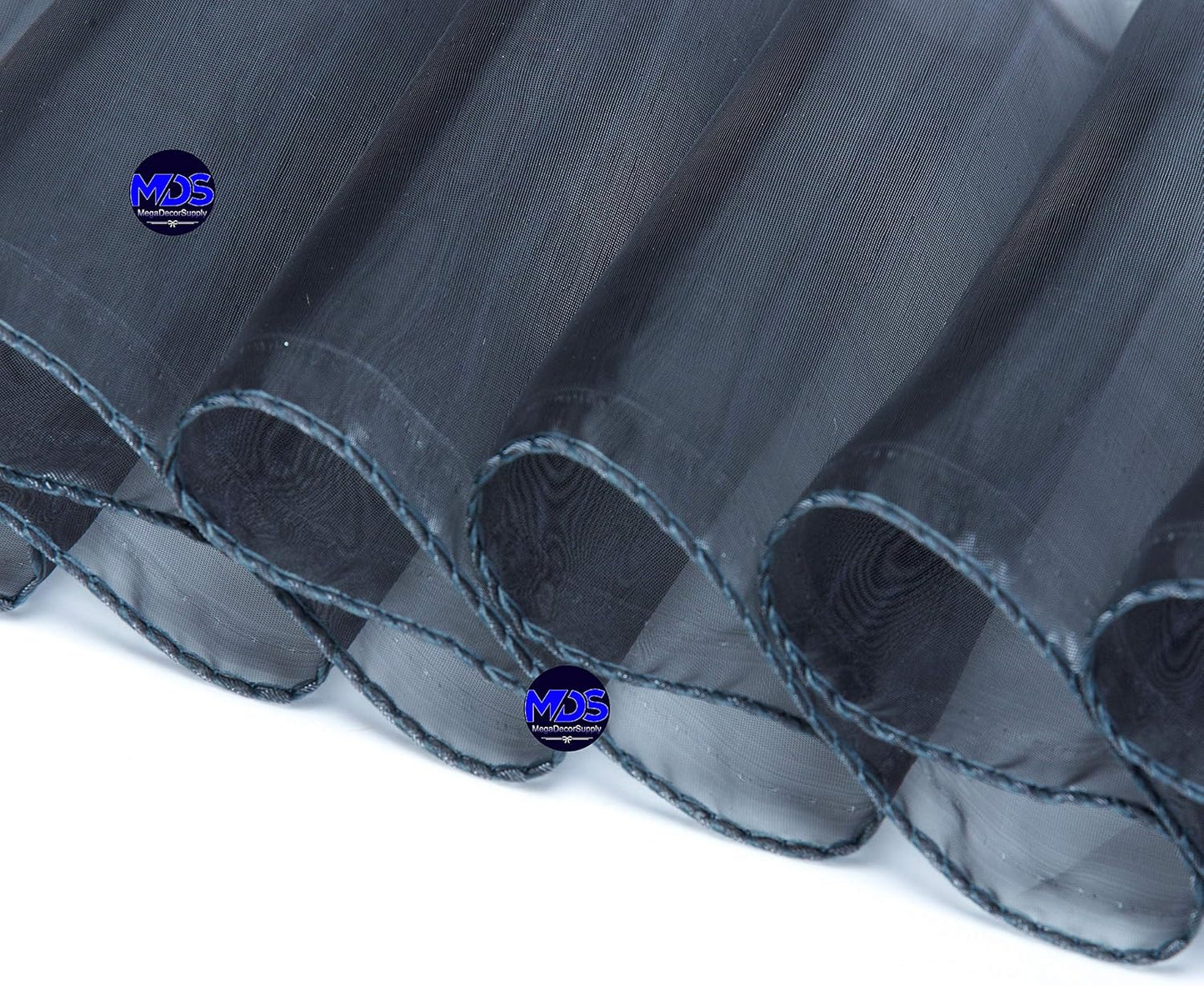 MDS Pack of 75 PCS Organza Chair Sashes Wider Dining Chair Bows Ribbon Tie Back for Wedding Party Birthday Bridal Shower Reception Event Banquet Home Chair Cover Decoration - Silver Gray