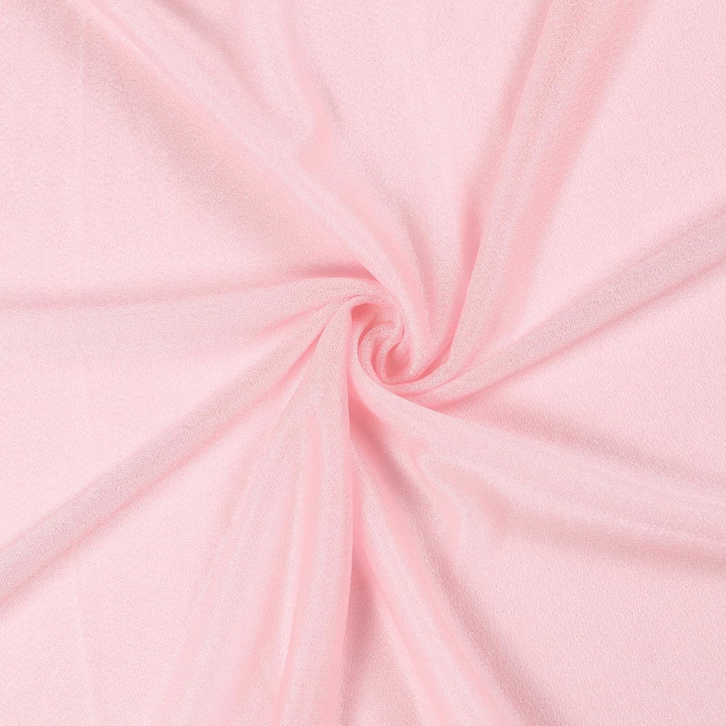 VDS Pack of 2 Panel (30 Inch X 100 Feet) Wedding Arch Draping Fabric Sheer Chiffon Fabric Drapery for Wedding Ceremony Reception Swag Backdrop Canopy Chuppah ARBO Altars Decoration (Blush Pink)