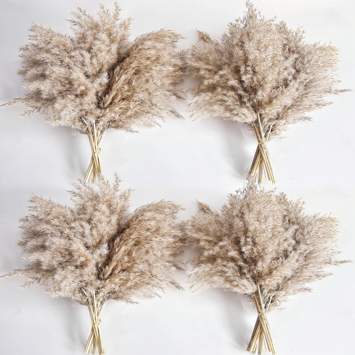 40 PCS Nature Pampas Grass Bouquet Decor - Boho Flowers and Feathers for Centerpieces, Perfect for Floor Vase Fillers, Home Decor, Living Room, and Wedding Decor