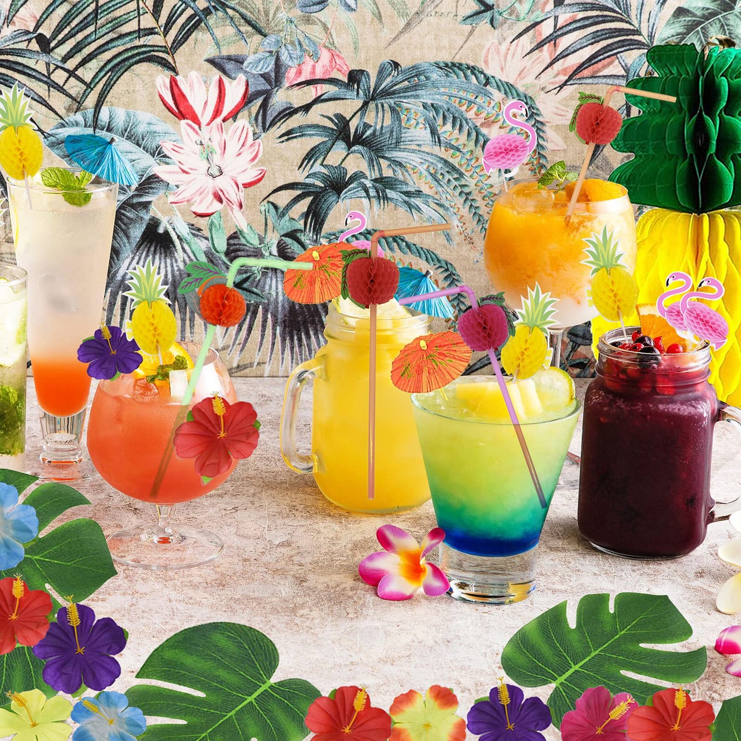 Tropical Luau Party Decoration Pack Hawaiian Beach Theme Party Favors