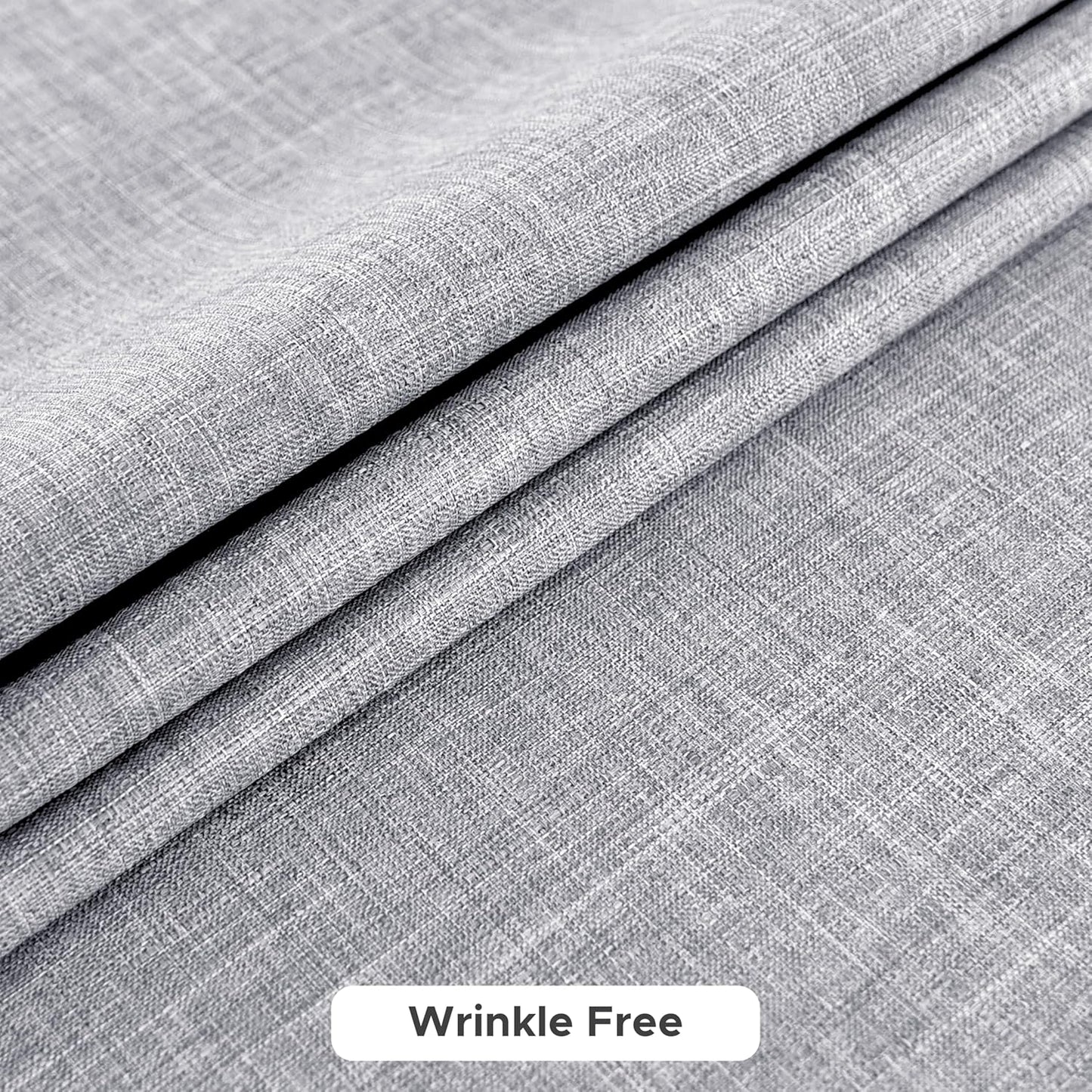Fitable Faux Linen Tablecloths for Rectangle Tables: Water & Stain Resistant Farmhouse Table Cloth, Washable Burlap Textured Table Covers for Kitchen Dining Party(2 Pack, 60x120 Inch, Light Grey)