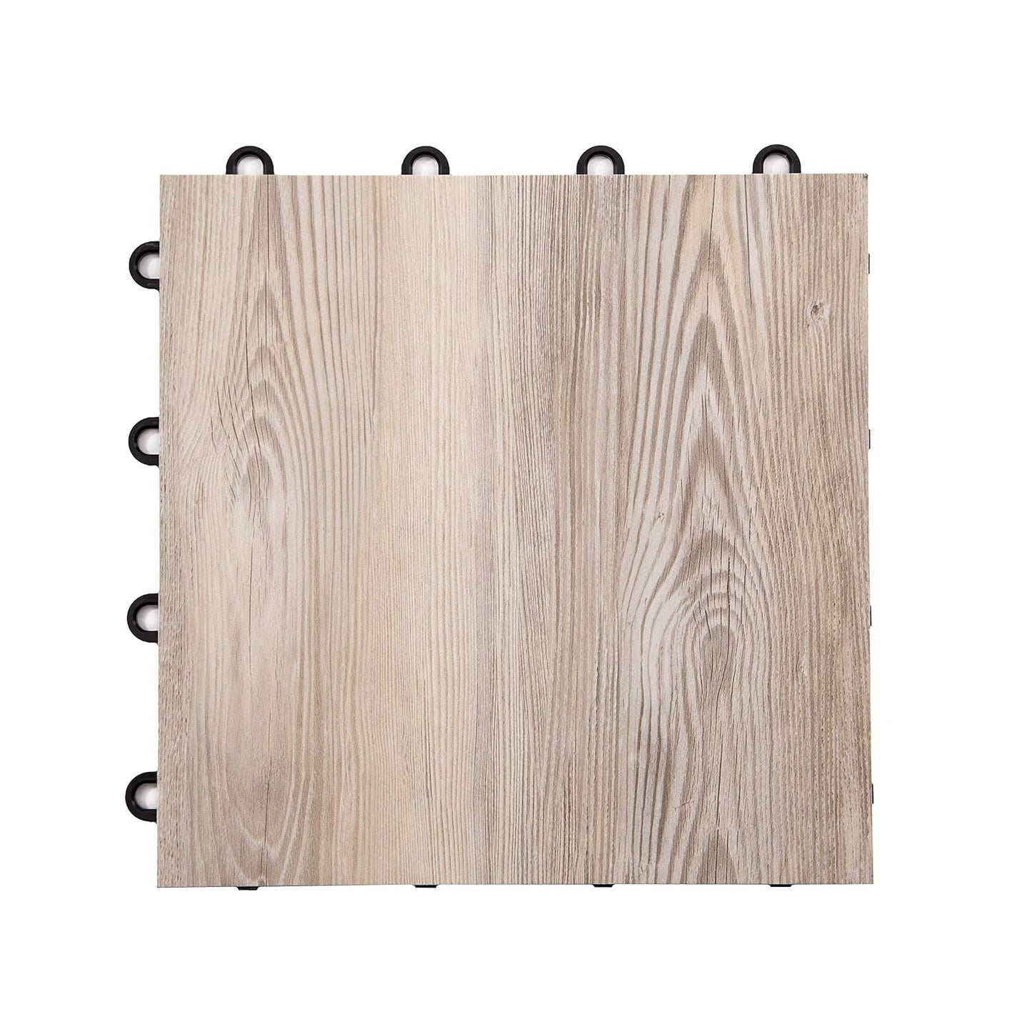 IncStores 3/8" Thick Snap Together Dance Flooring | 12"x12" Printed Vinyl Dance Floor for Practice & Performance | Beachwood | 20 Tile Pack