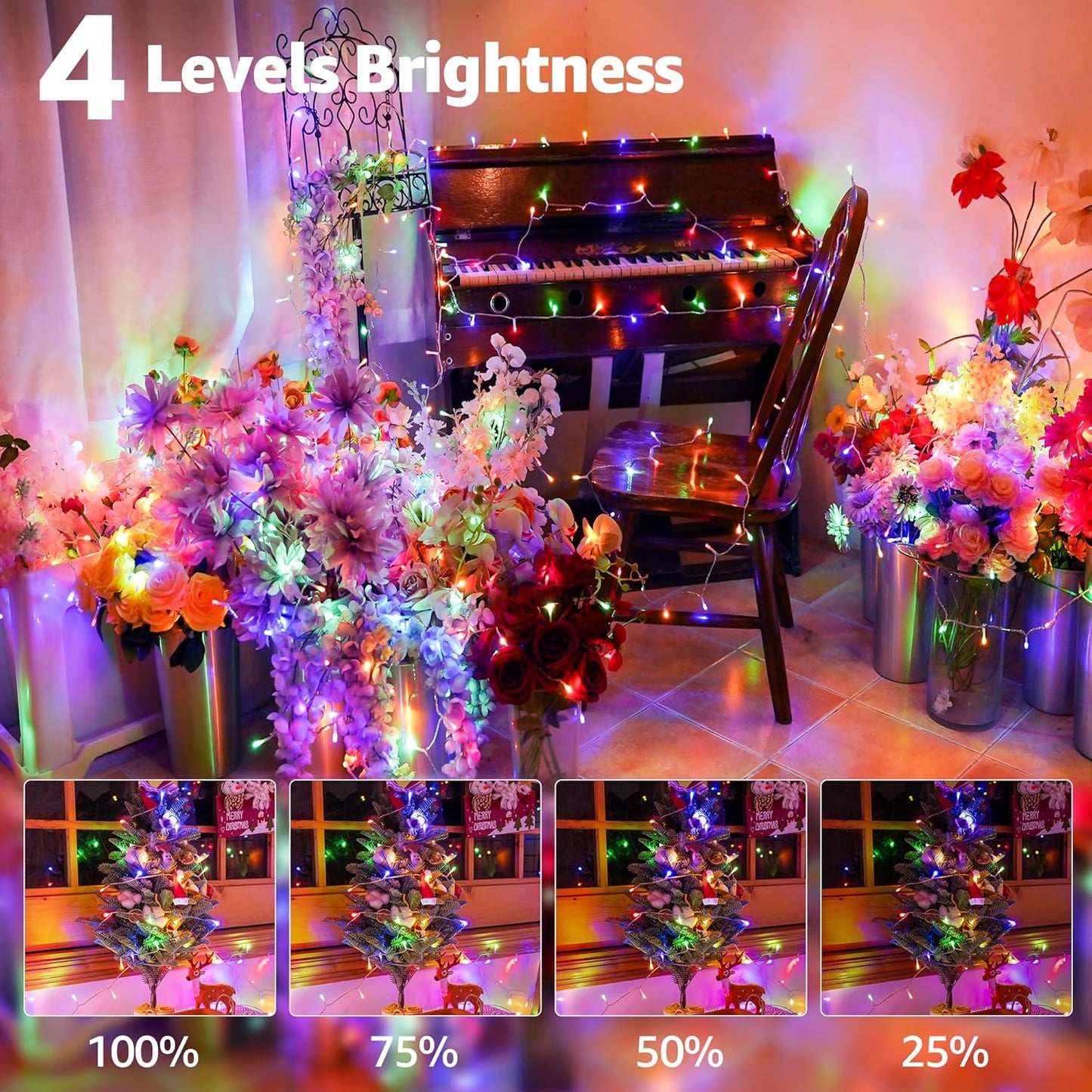 328 FT 1000 LED Christmas Lights Outdoor, 8 Lighting Modes String Lights with Remote, Christmas Light for Outside Wedding Party Classroom Holiday Decor(Multicolor)