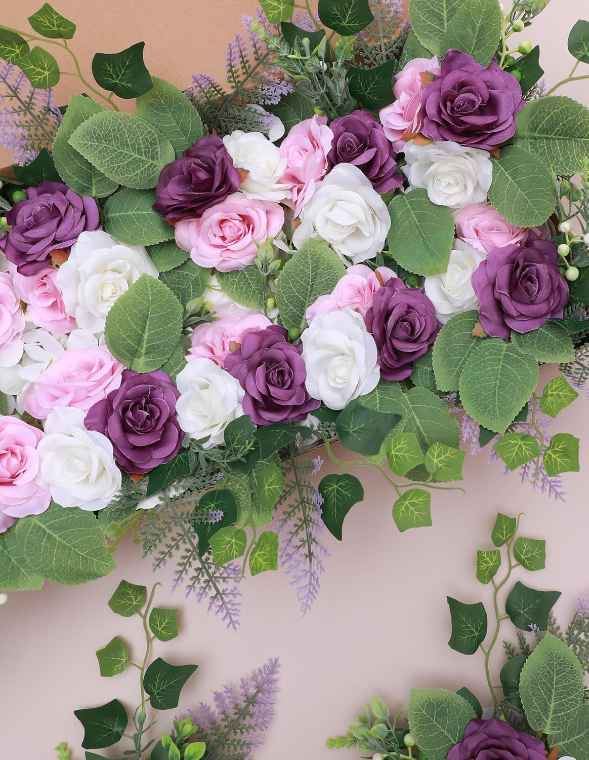 Wedding Aisle Decorations Set of 10 Chair Back Flowers Floral Pew Wedding Decorations for Ceremony with Chiffon Ribbons Fall Decor