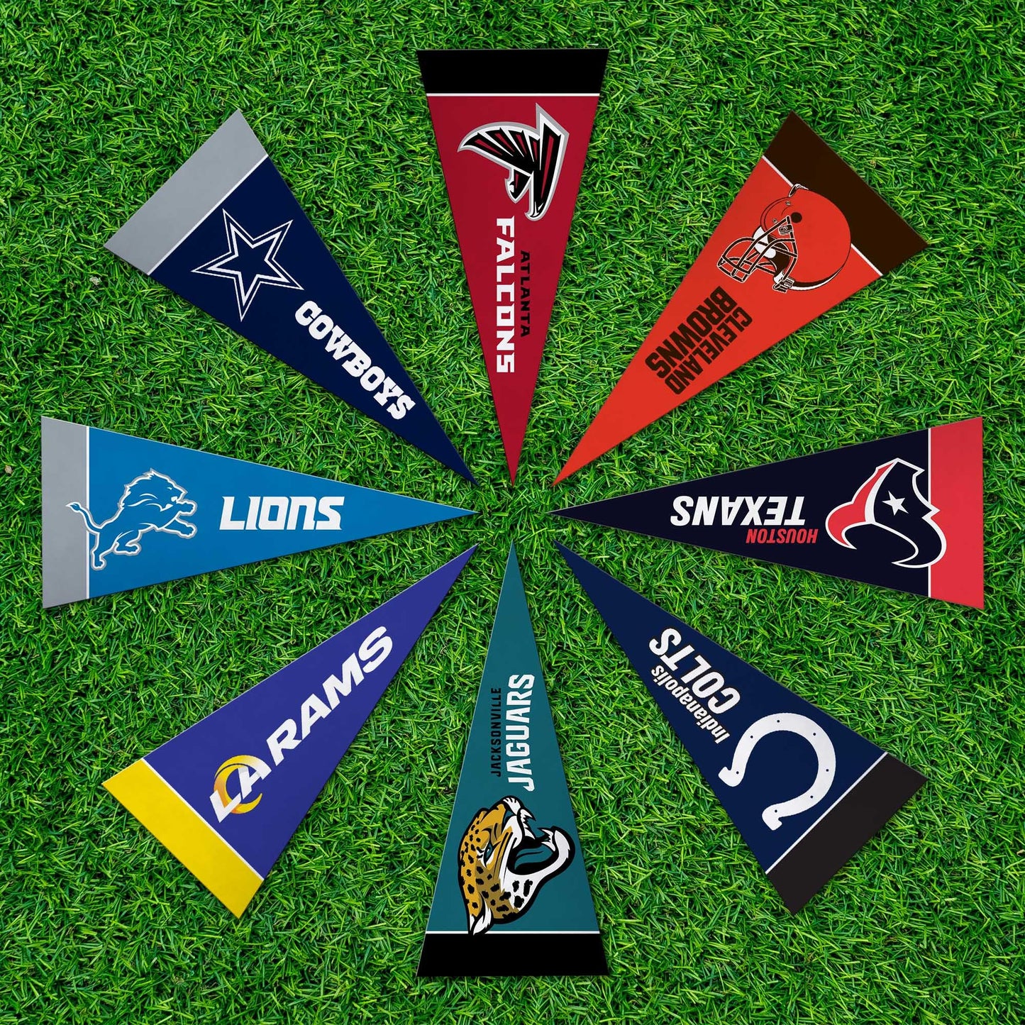 Rico Industries NFL Football Complete 4" x 9" Felt Mini Pennant League Set (Includes ALL Teams)
