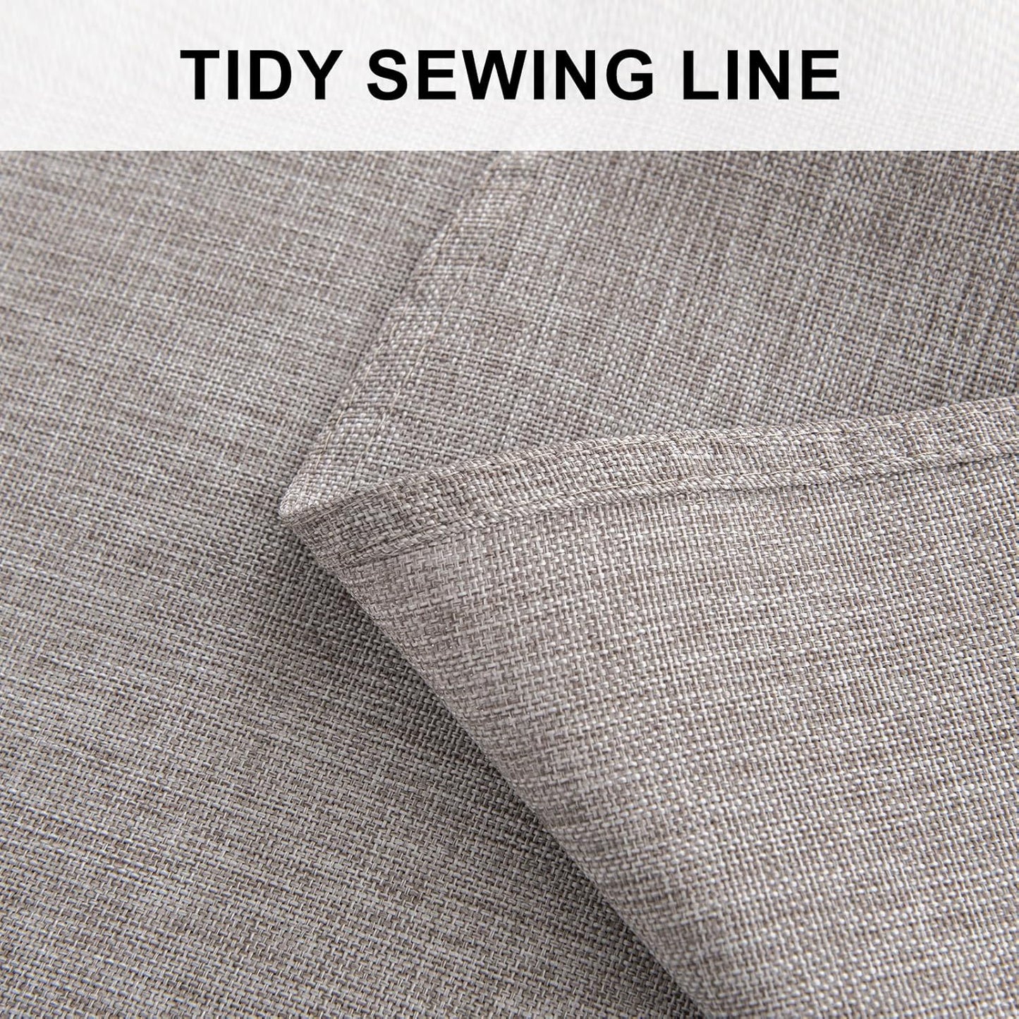 Hiasan Round Linen Tablecloth 90 Inch - Wrinkle and Stain Resistant Washable Polyester Fabric Table Cloth for Dining Room Kitchen Party, Stone