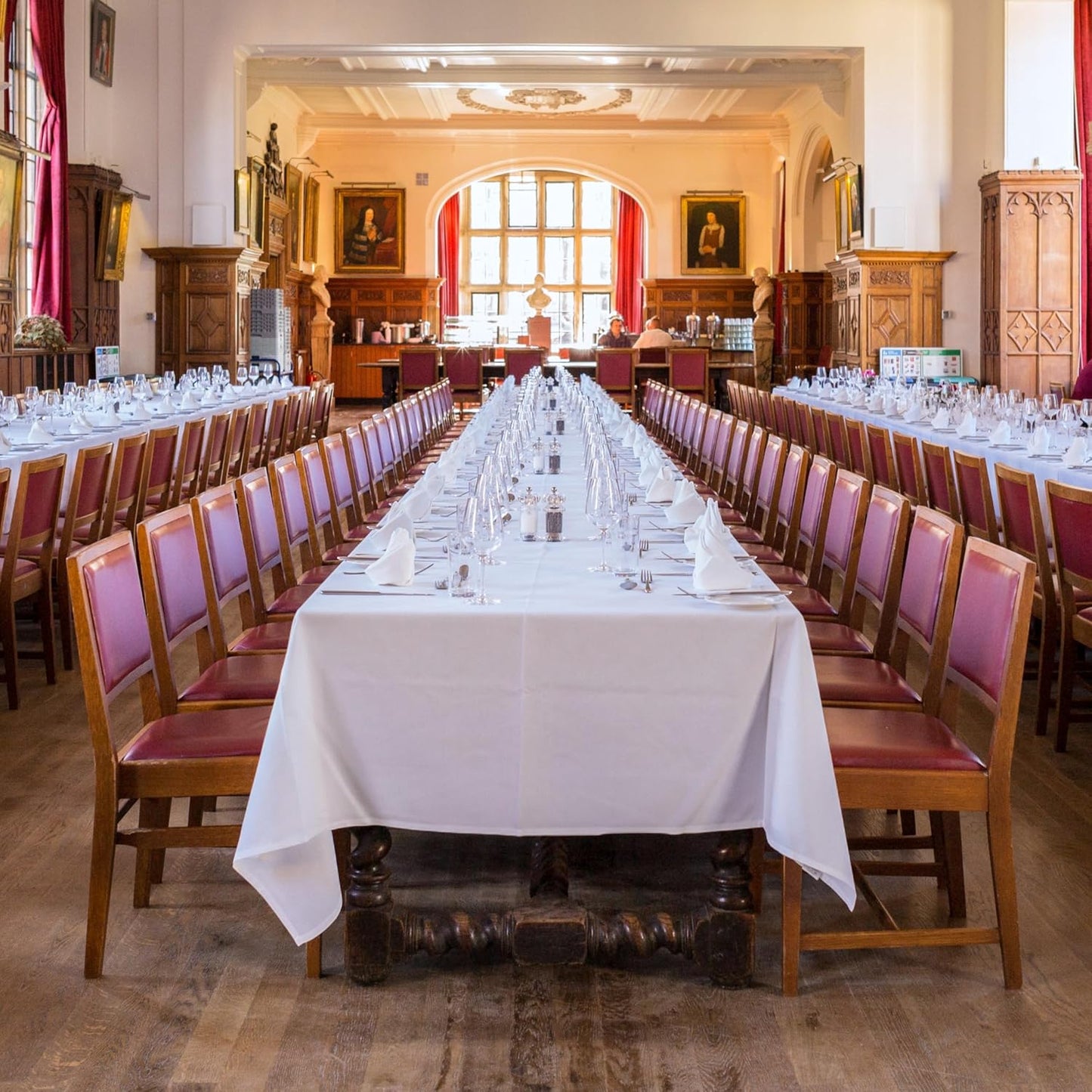 12 Pack White Table Cloth 60 x 126 Inch Rectangular Tablecloths for 8 Foot Rectangle Tables, Wrinkle Resistant White Tablecloth Washable Polyester Fabric Table Covers for Buffet Wedding Party Banquet