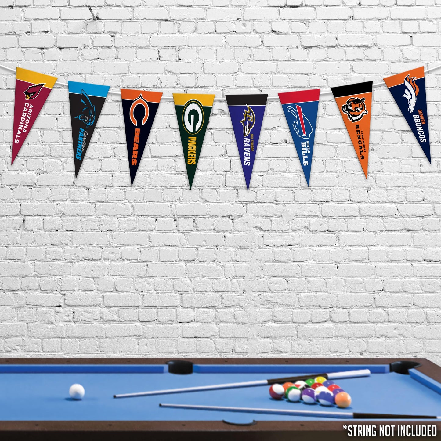 Rico Industries NFL Football Complete 4" x 9" Felt Mini Pennant League Set (Includes ALL Teams)