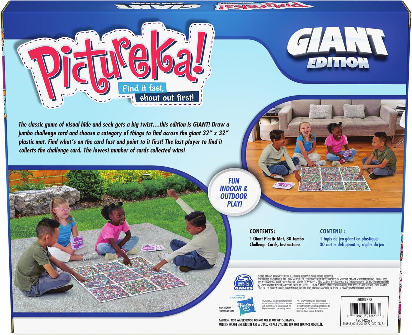 Spin Master Games, Pictureka. Giant Edition, Family Game for Indoor & Outdoor Fun with Big Oversized Board, for Family and Kids, 2-4 Players, Ages 6 & Up