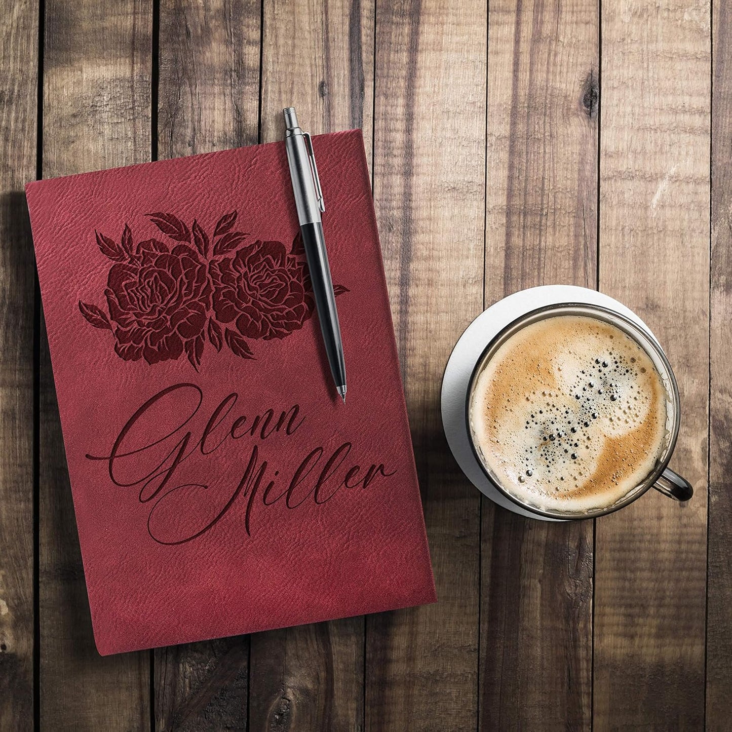 Personal Leather Journal Notebooks | 12 Design, 9 Color - Teal | Journal for Women, Men - Custom Notebook to Write in - Diary for Girls, Women - Personalized Gift Idea for Girl, Boy, Mom and Dad