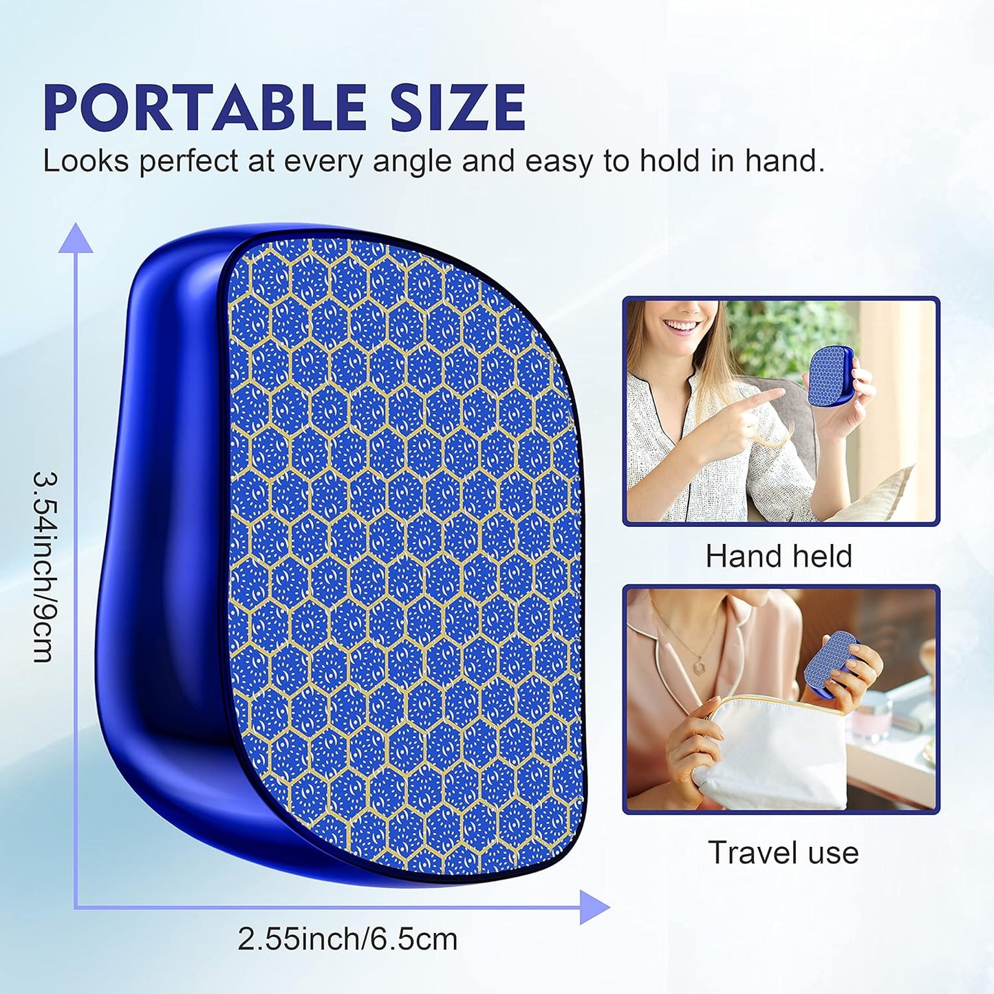 Foot File, Nano Glass Callus Remover, Portable Professional Foot Beauty Care Tool, can be Used for Wet/Dry Cracked feet, Painless Foot File for Dead Skin, Foot calluses, and Foot cuticles - Blue