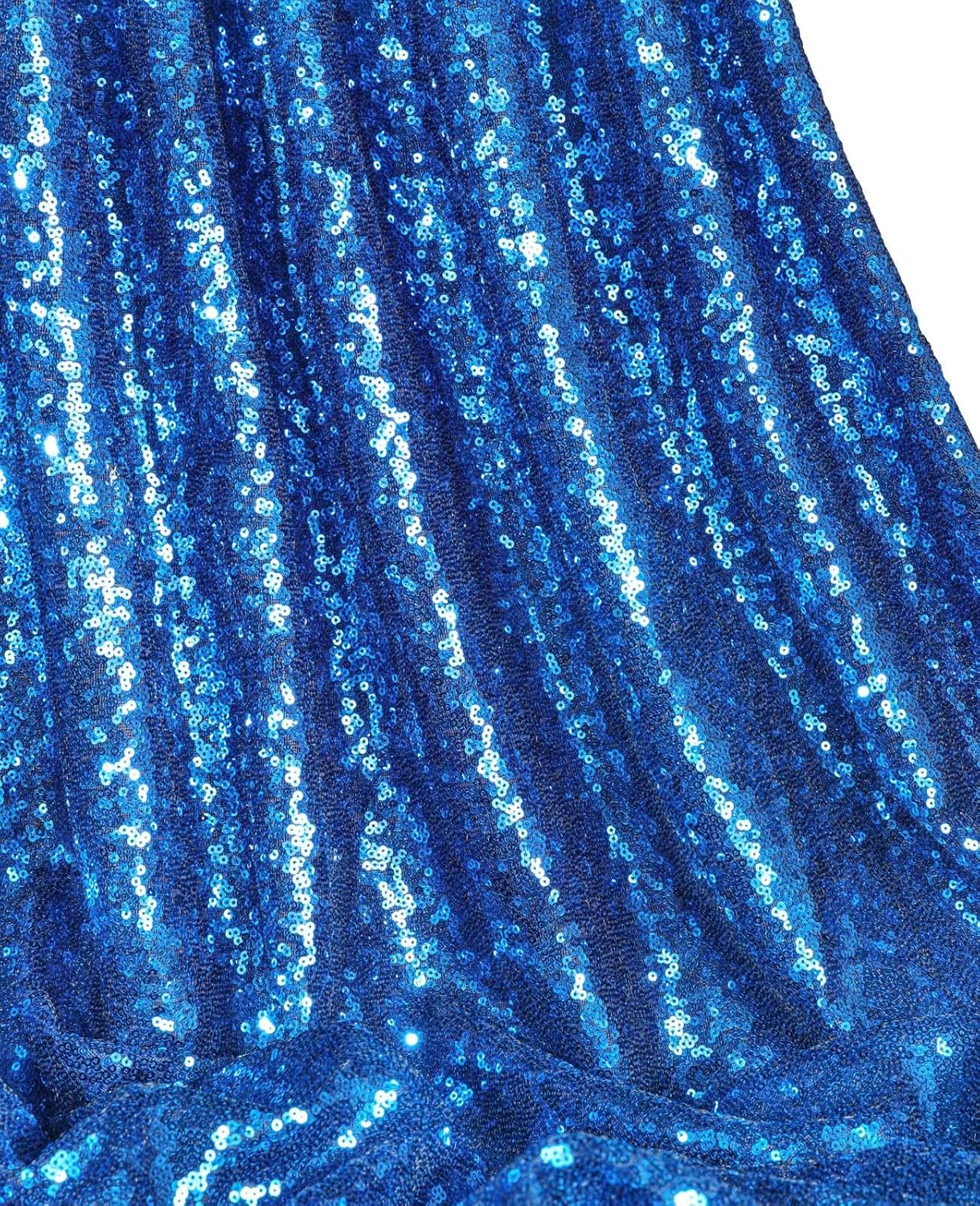 QueenDream Sequin Tablecloth Royal Blue Party Decorations: 60x102 Inch Glitter Table Cloth for Wedding Graduations Anniversaries Banquets