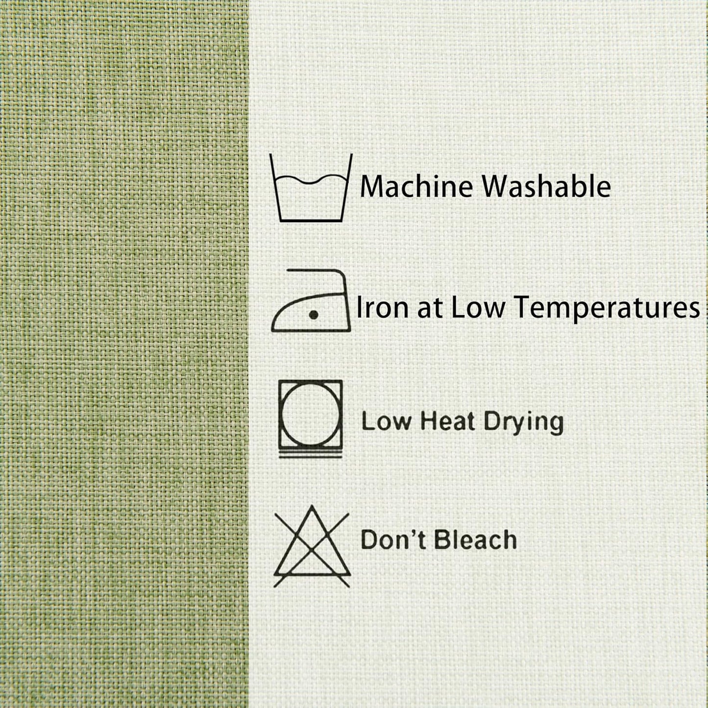 Hiasan 2 Pack Faux Linen Rectangle Tablecloth - Wrinkle and Stain Resistant Washable Table Cloth for Kitchen Dining Room Holiday Table Cover for Dinner, Green, 70 x 120 Inch