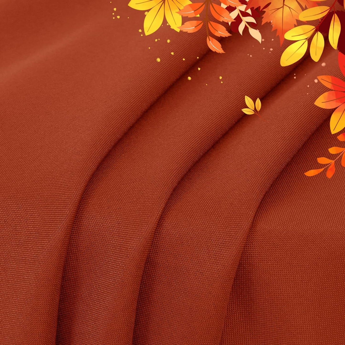 sancua 6 Pack Thanksgiving Round Tablecloth 90 Inch Burnt Orange, Stain and Wrinkle Resistant Fall Table Cloth - Washable Polyester Fabric Table Cover for Dining, Buffet Parties and Camping, Rust