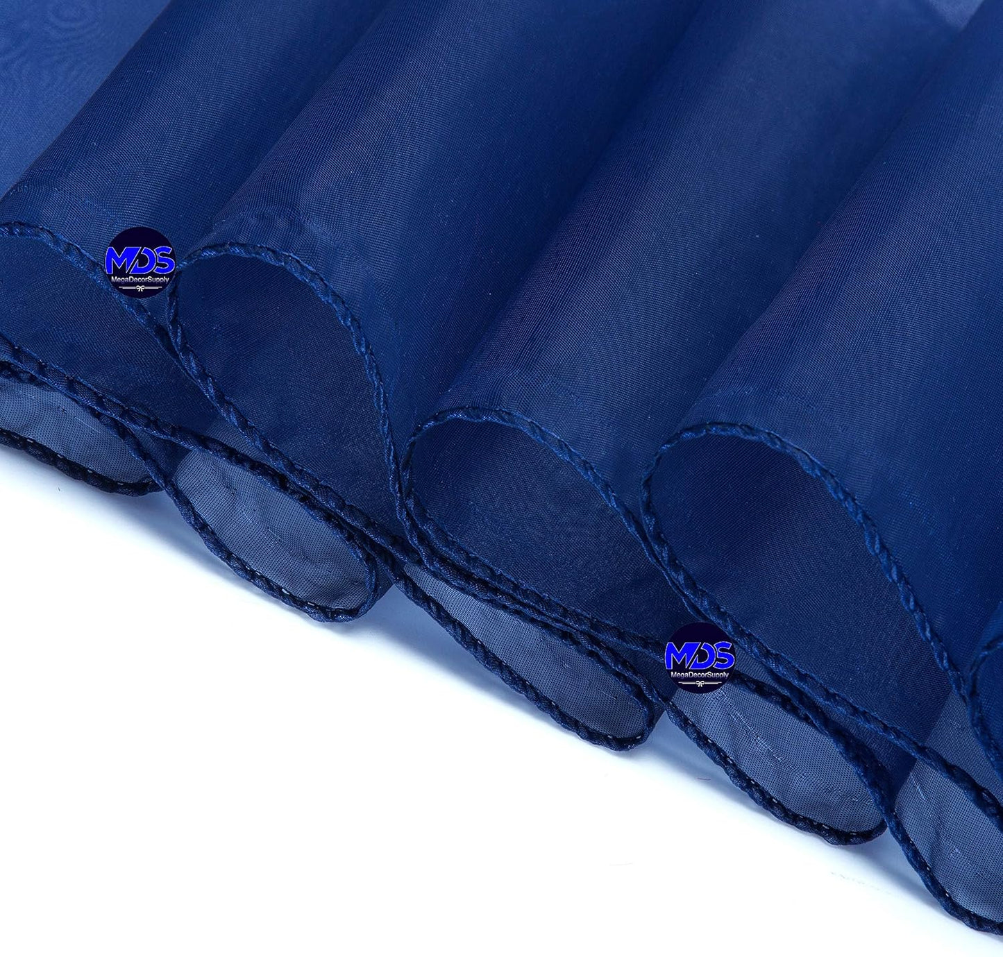 MDS Pack of 250 PCS Organza Chair Sashes Wider Dining Chair Bows Ribbon Tie Back for Wedding Party Birthday Bridal Shower Reception Event Banquet Home Chair Cover Decoration - Navy Blue