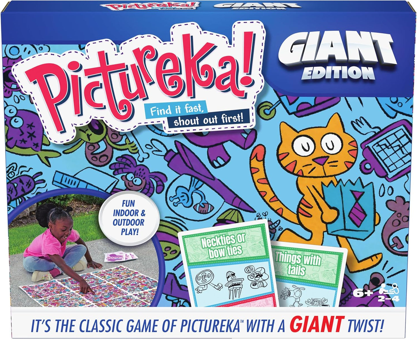 Spin Master Games, Pictureka. Giant Edition, Family Game for Indoor & Outdoor Fun with Big Oversized Board, for Family and Kids, 2-4 Players, Ages 6 & Up