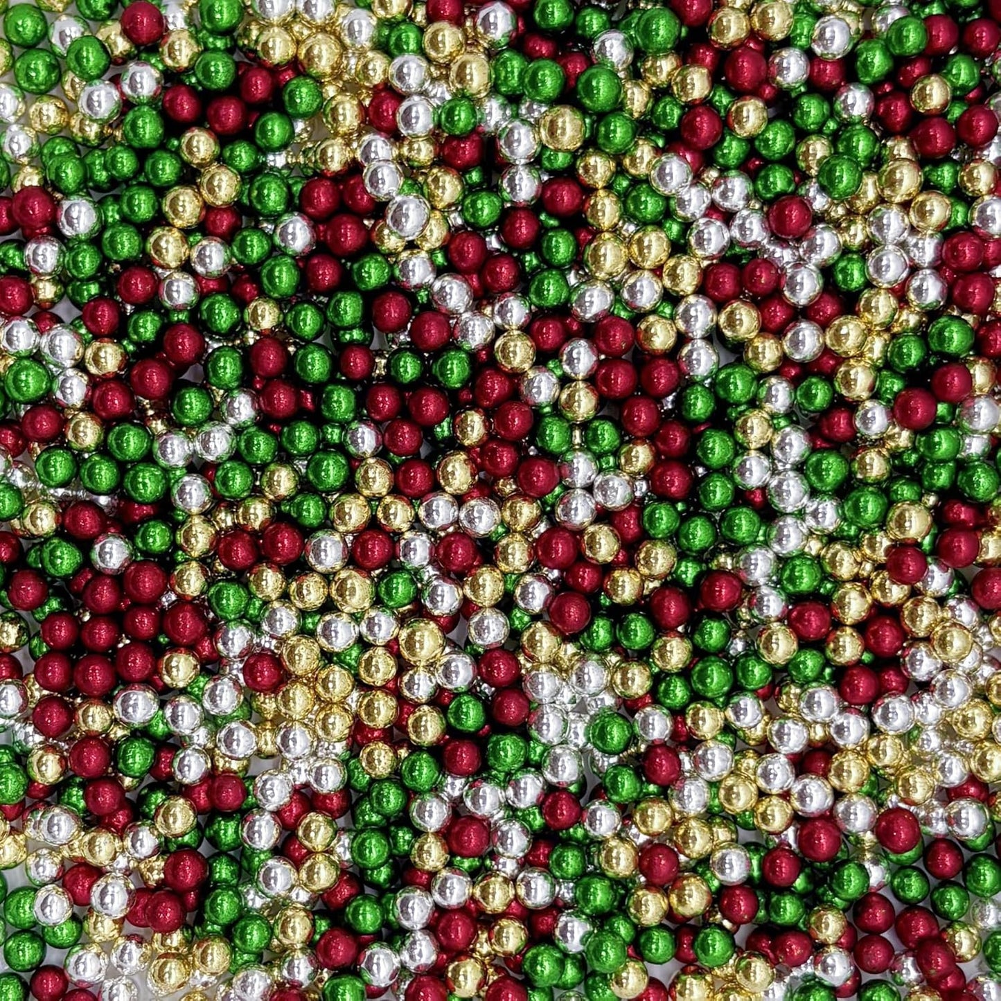 Edible Christmas Mixed Colour Pearl Sugar Sprinkles Candy 4mm Mini Pearls Cake Decorations Cupcake Toppers Cookie Decorating Perfect for Wedding Party Valentine Halloween Christmas Supplies 3OZ