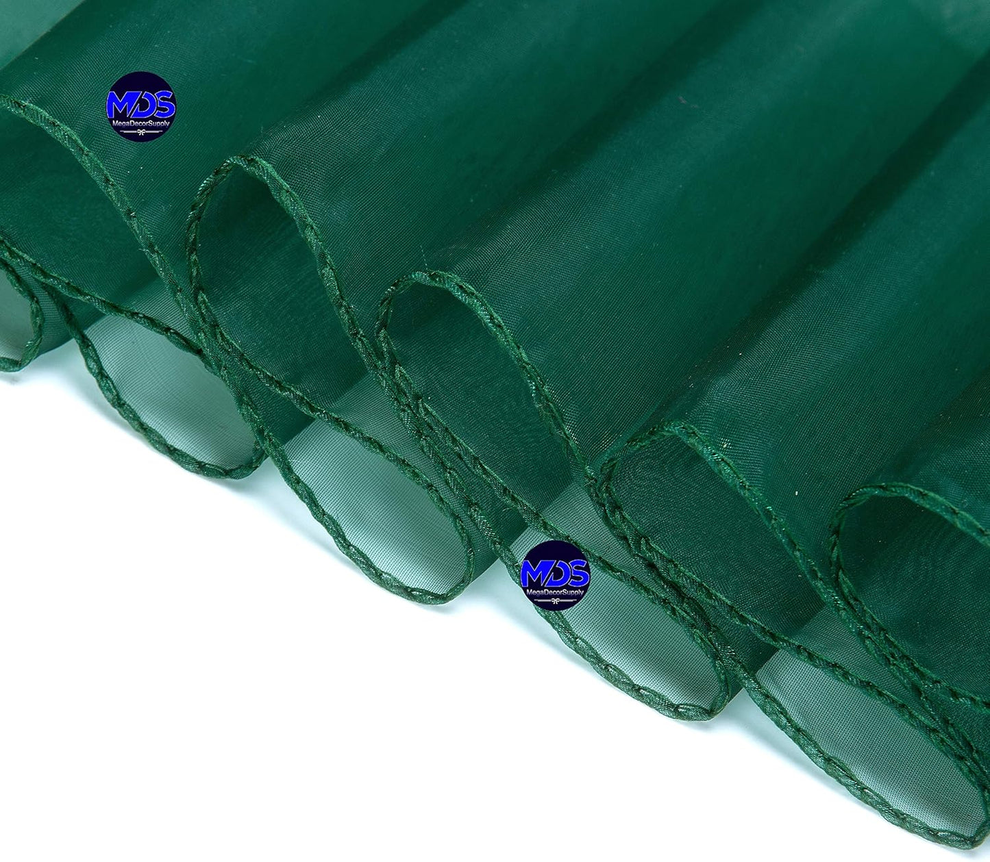 MDS Pack of 125 PCS Organza Chair Sashes Wider Dining Chair Bows Ribbon Tie Back for Wedding Party Birthday Bridal Shower Reception Event Banquet Home Chair Cover Decoration - Hunter Green