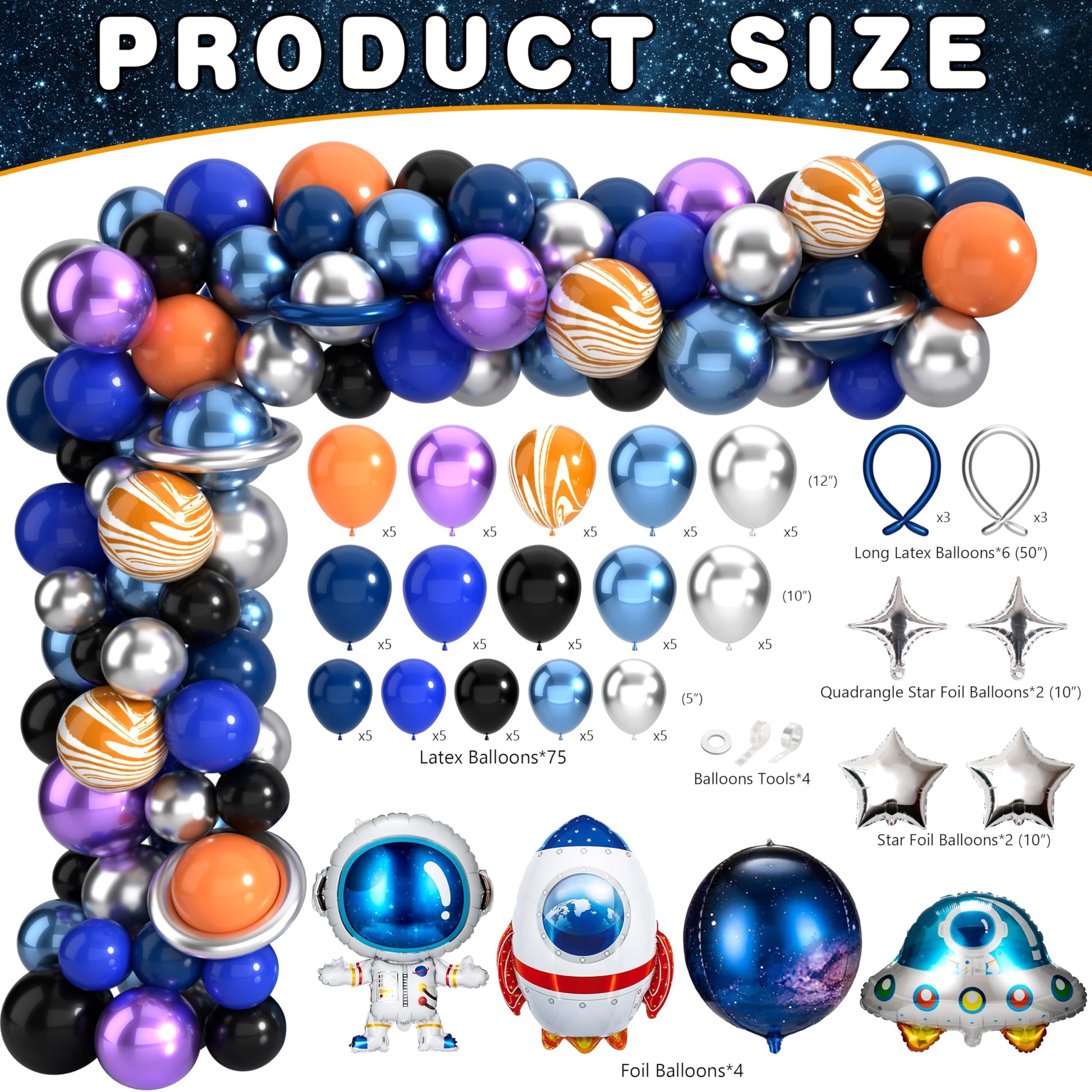 Outer Space Birthday Party Decorations Space Themed Party Supplies Planet Banner Backdrop Cake