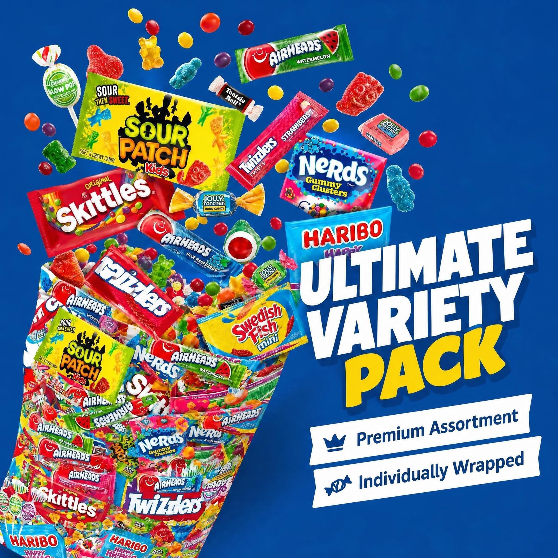 Bulk Candy Variety Pack - 2 lb Candy - CandyBulk Individually Wrapped Candies - Candies - Pinata