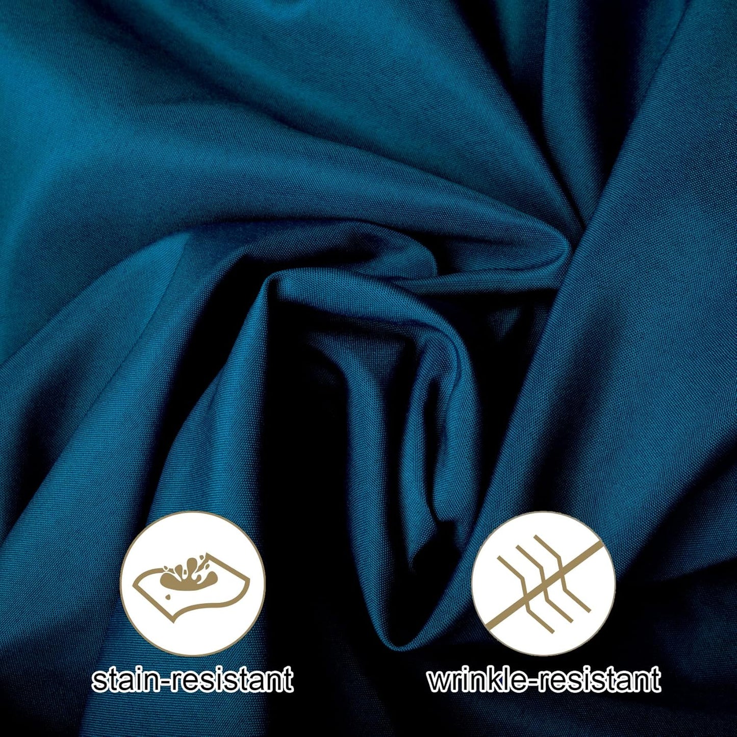 Ascoza 2pack 70 Inch Peacock Blue Round Tablecloth in Washable Polyester Fabric for Wedding/Banquet/Restaurant/Parties…