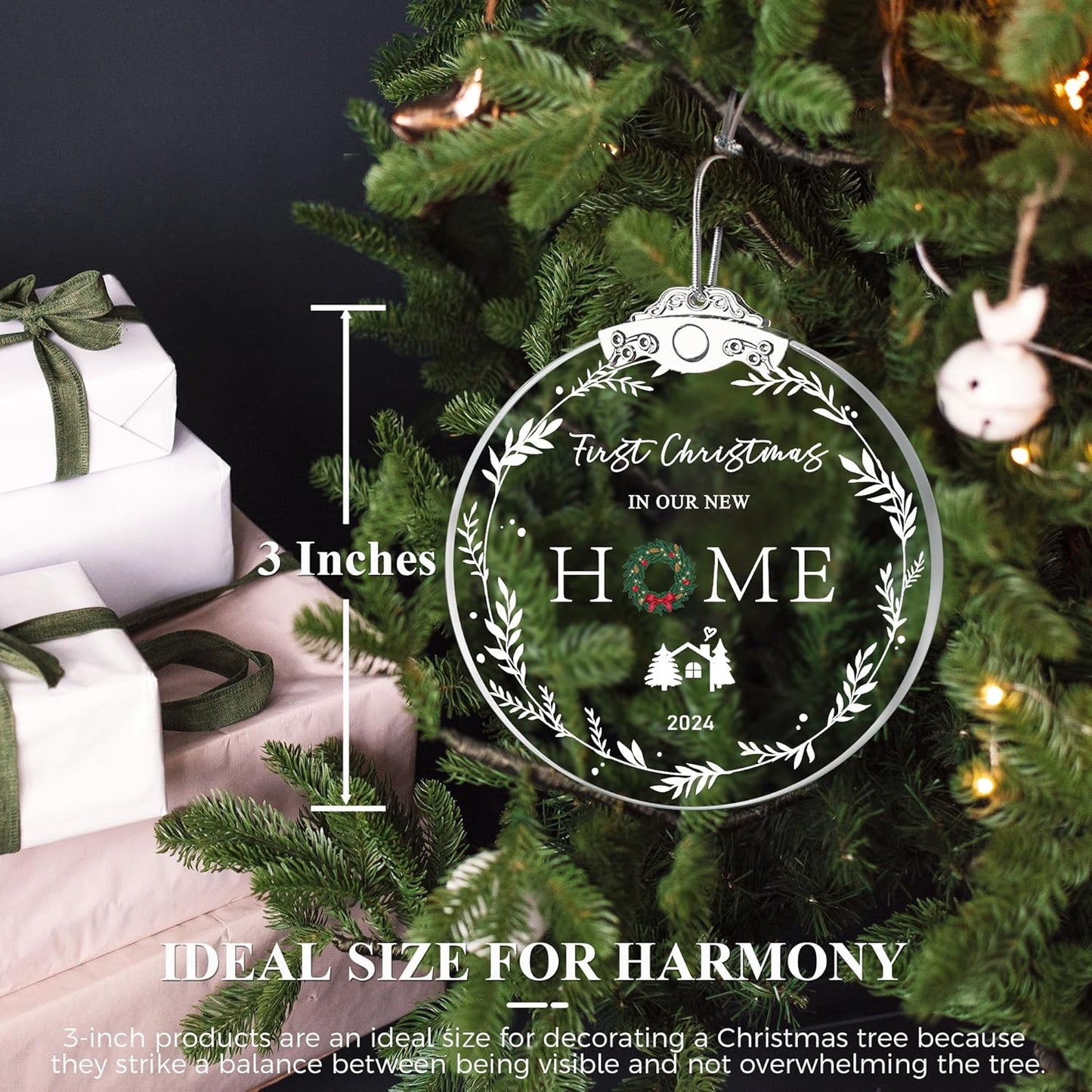 House Warming Gifts New Home, Housewarming Gifts for New House, 2024 First Christmas in Our New Home Ornaments for Women, Moving House Gift, New Home Owners Gift Ideas