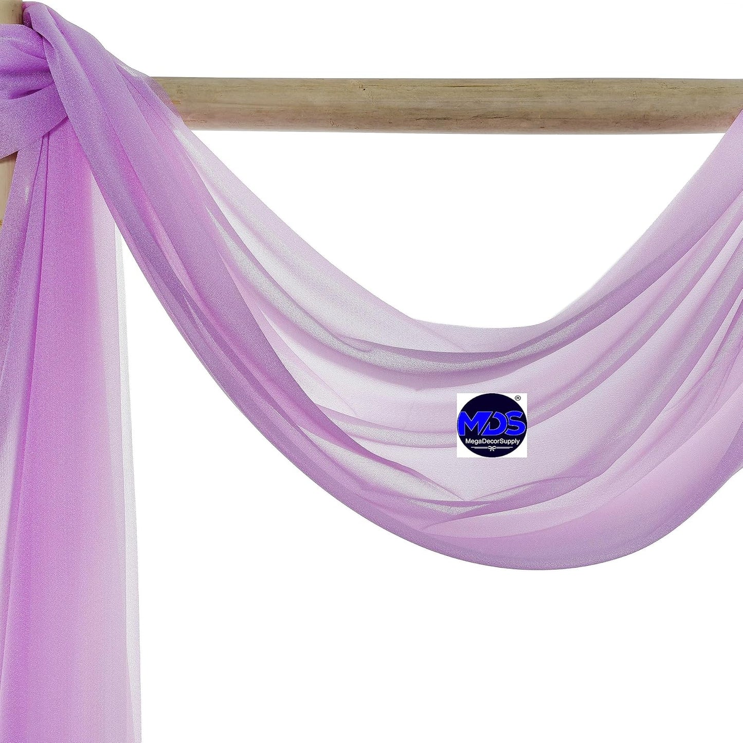 MDS Halloween Chiffon Draping Fabric - 1 Panel, 30" Wide x 75ft Long - Sheer Spooky Arbor & Canopy Drapery for Haunted House Backdrops, Party Ceilings, DIY Costumes & Themed Events - Orchid