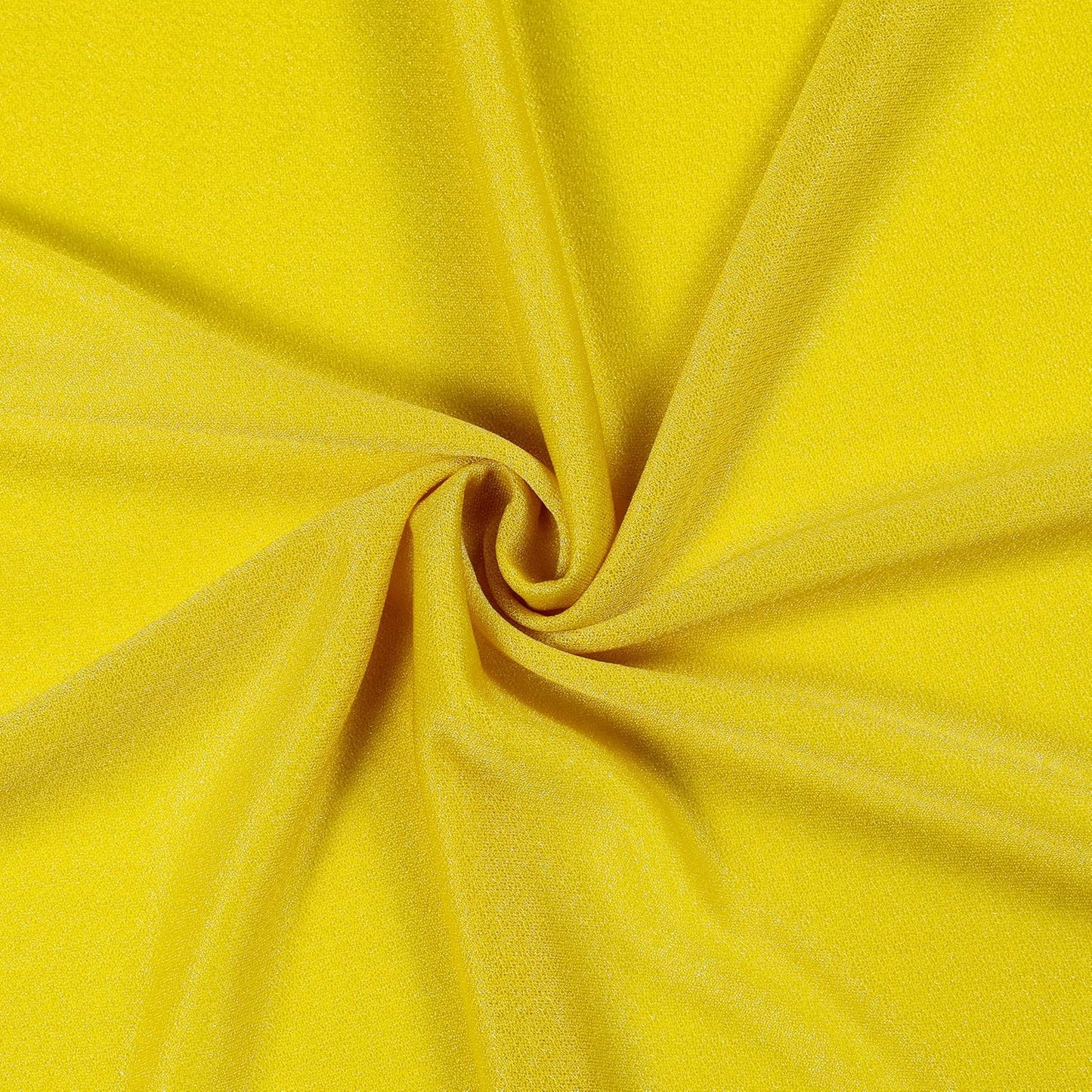 VDS Pack of 1 Panel (30 Inch X 100 Feet) Wedding Arch Draping Fabric Sheer Chiffon Fabric Drapery for Wedding Ceremony Reception Swag Backdrop Canopy Chuppah ARBO Altars Decoration (Yellow)