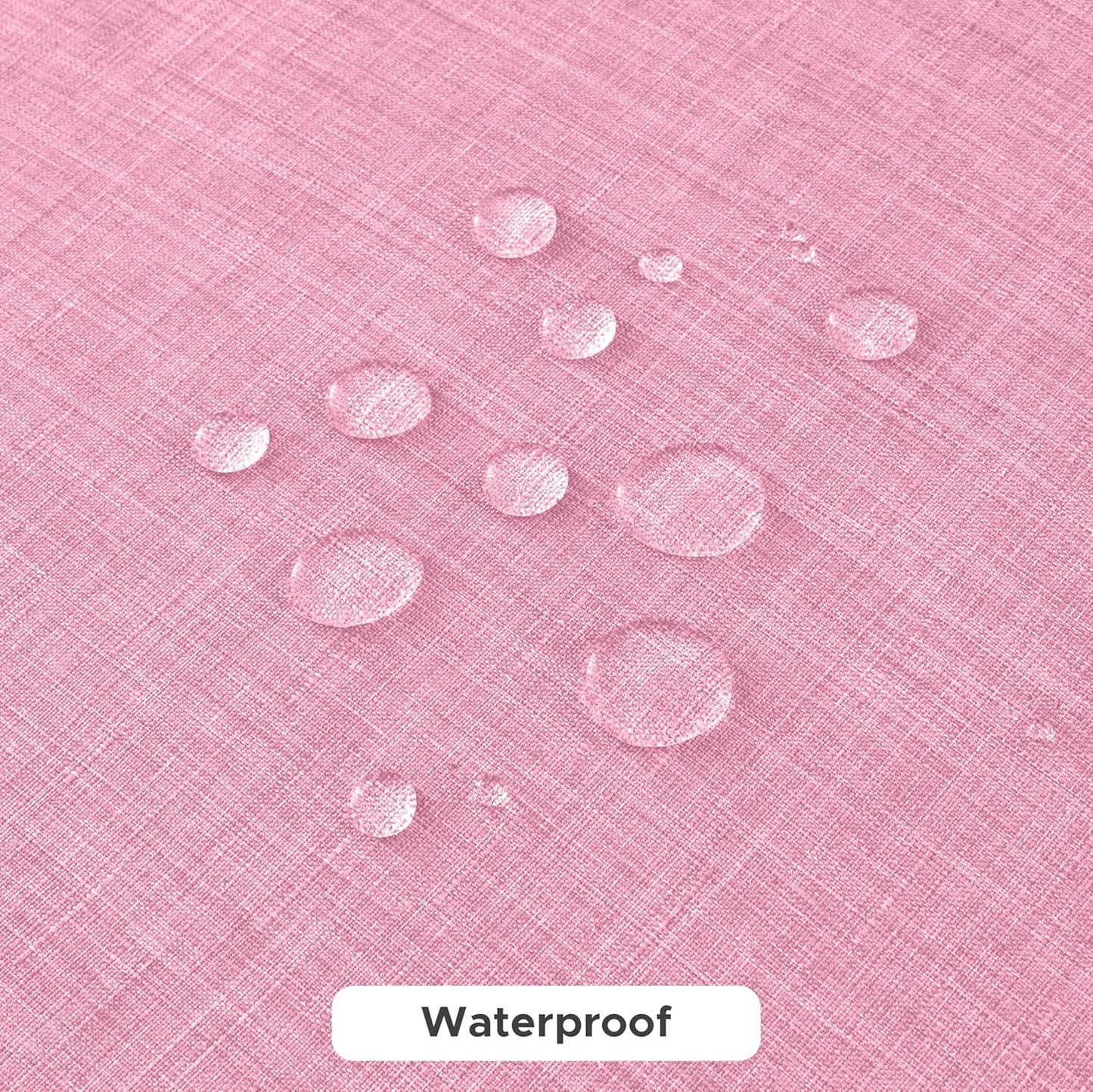 Fitable Square Table Cloth Linen Textured: Water & Stain Resistant Farmhouse Tablecloth, Washable Burlap Table Covers for Kitchen Dining Party(2 Pack, 54x54 Inch, Pink)