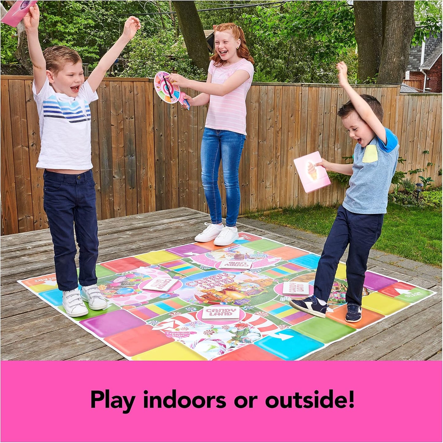 Spin Master Games, Candy Land Giant Edition, Preschool Game for Indoor & Outdoor Fun with Big Oversized Board, for Family and Kids, 2-4 Players, Ages 4 & Up