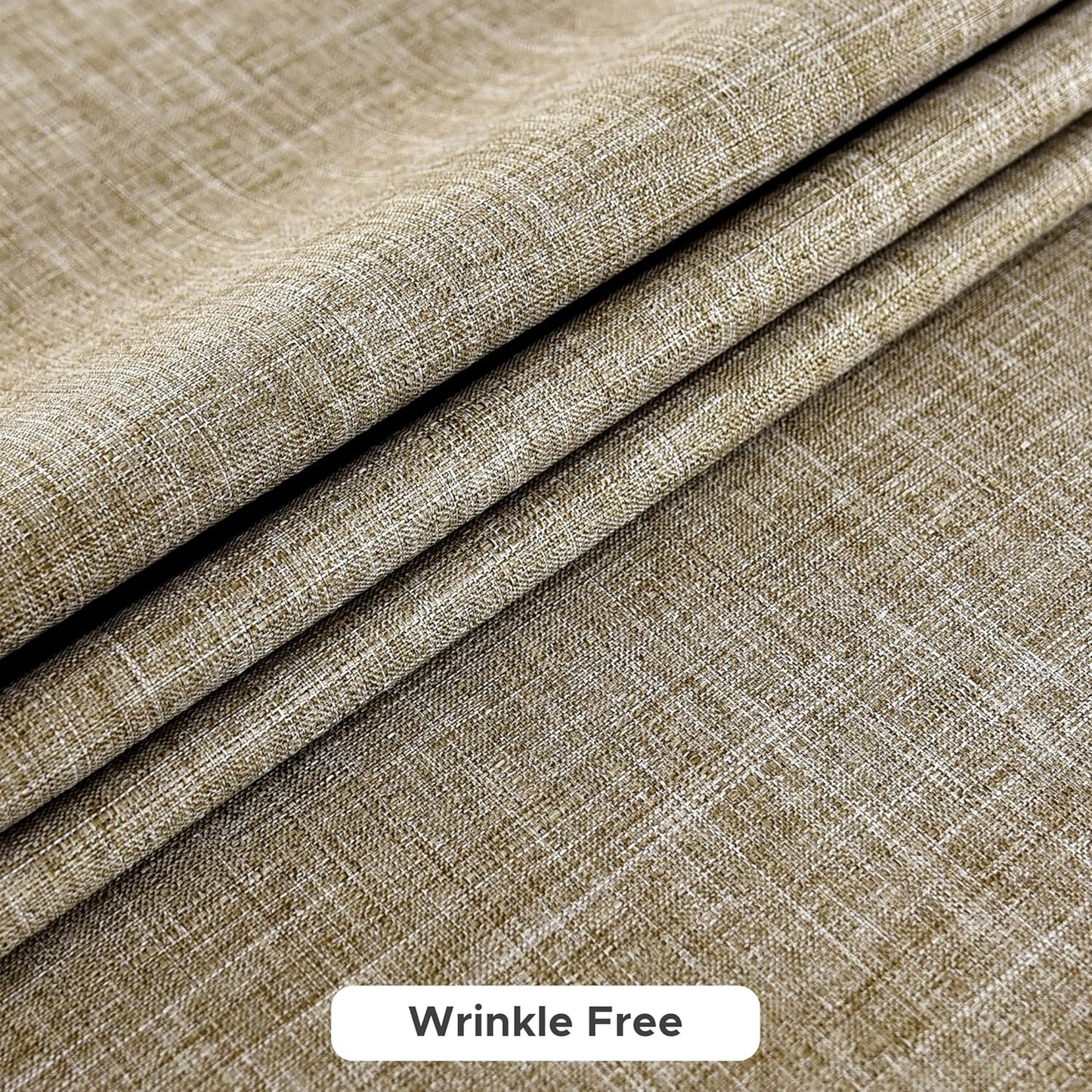 Fitable Faux Linen Tablecloths for Rectangle Tables: Water & Stain Resistant Farmhouse Table Cloth, Washable Burlap Textured Table Covers for Kitchen Dining Party(2 Pack, 52x70 Inch, Khaki)