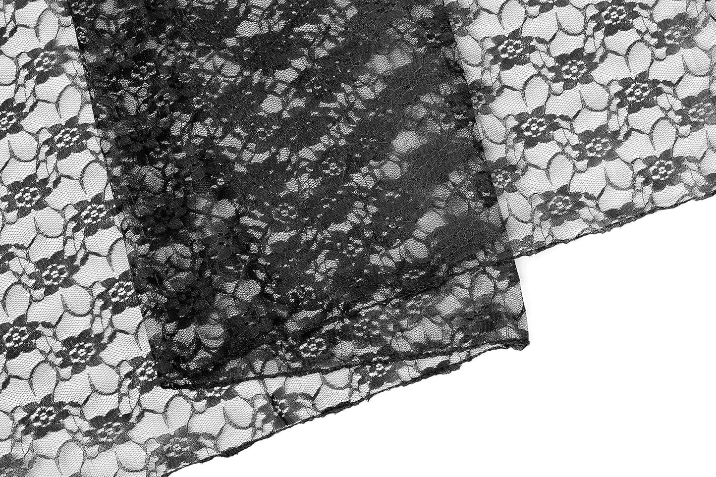 MDS Pack of 12 Wedding 12 x 108 inches Satin Table Runner for Wedding, Decorations for Birthday Parties, Banquets, Graduations, Engagements, Runners fit Rectangle, Round Table- Black