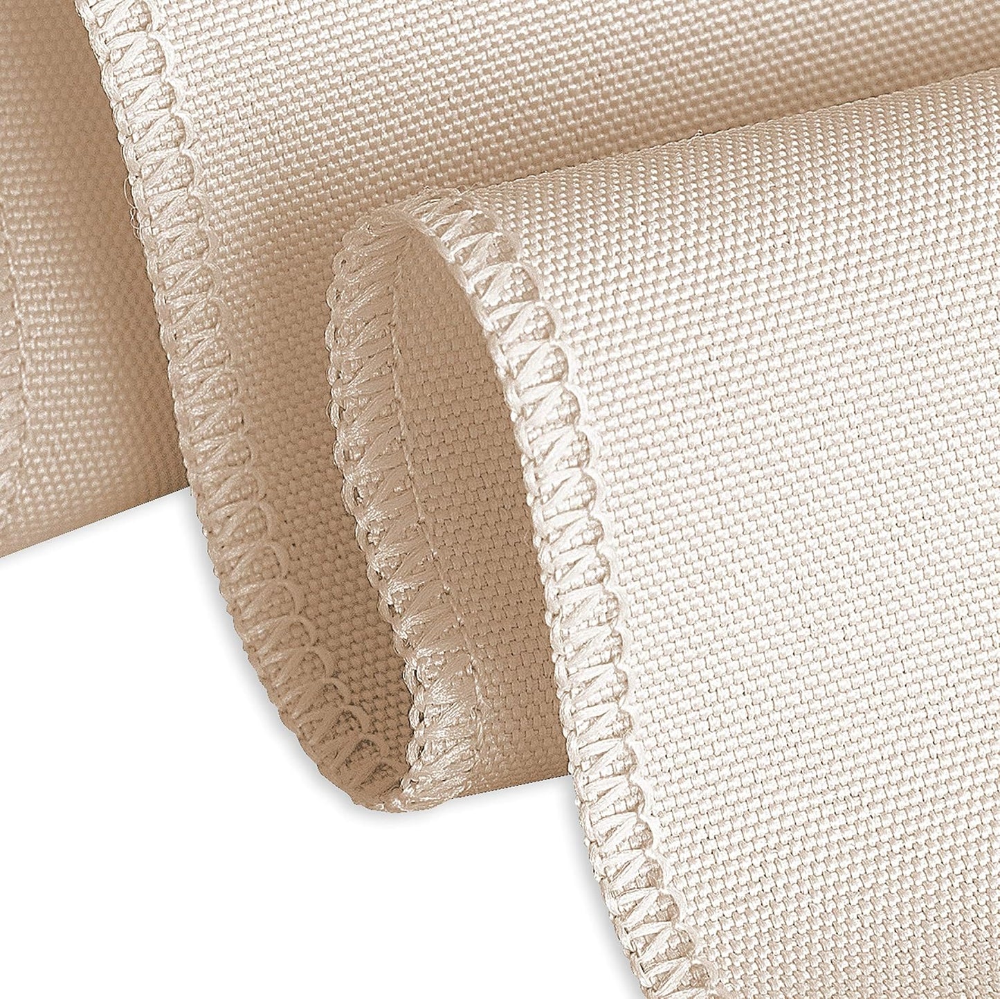 LTC LINENS 2 Pack 90 Inch Round Tablecloth Beige - Wrinkle Resistant Table Cloth for Round Table -Washable Polyester Fabric Table Cover for Wedding, Party