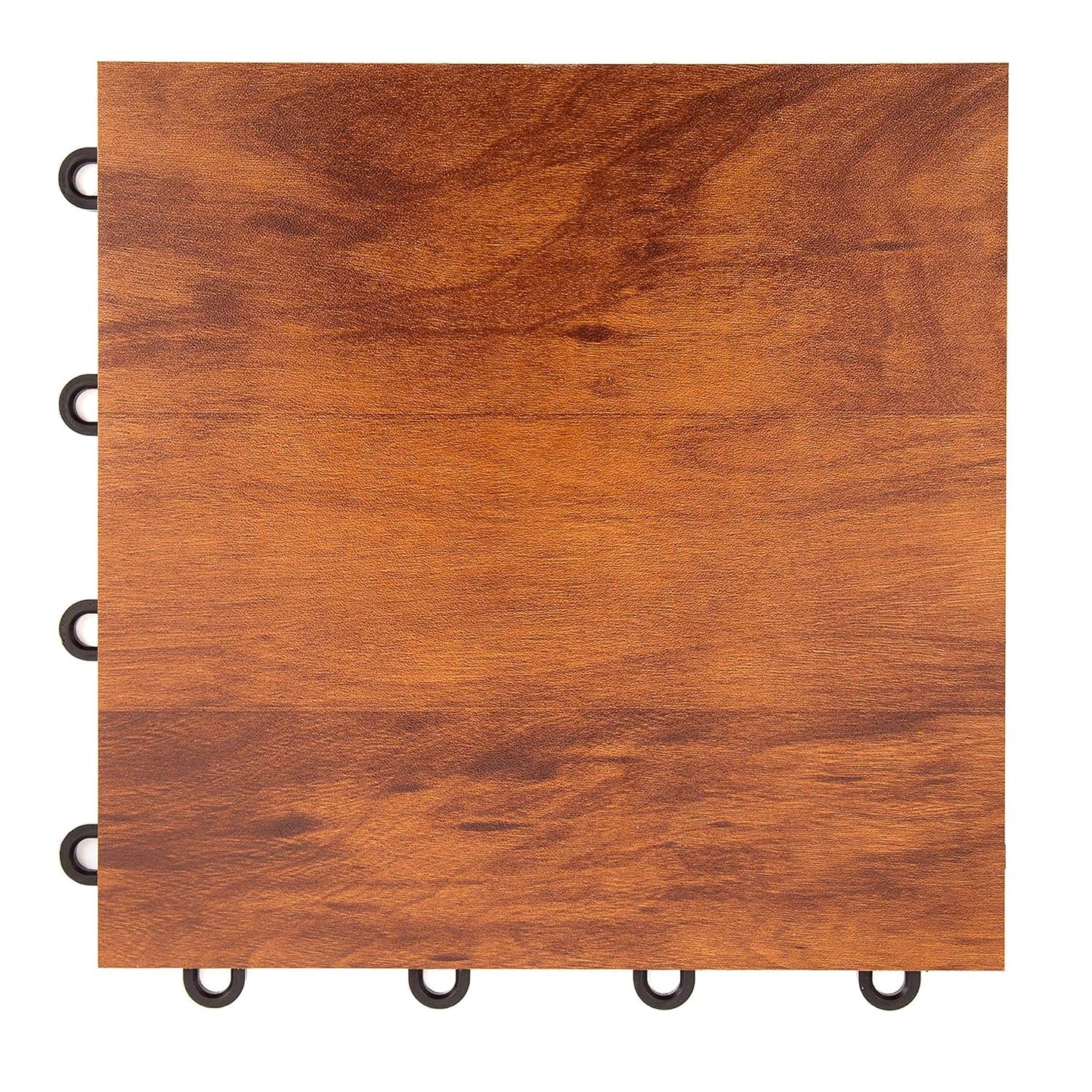 IncStores 3/8 Inch Thick Practice Dance Floor Tiles | Printed Plastic Dance Flooring for Practice and Performance of Countless Dance Styles (Dark Maple, 28-12" x 12" Tiles)