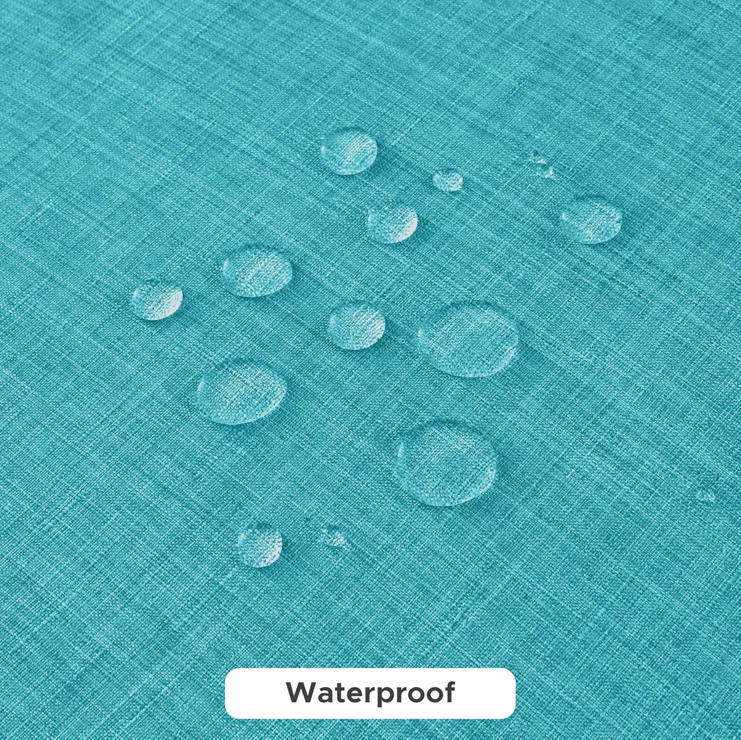 Fitable Square Table Cloth Linen Textured: Water & Stain Resistant Farmhouse Tablecloth, Washable Burlap Table Covers for Kitchen Dining Party(2 Pack, 54x54 Inch, Teal)