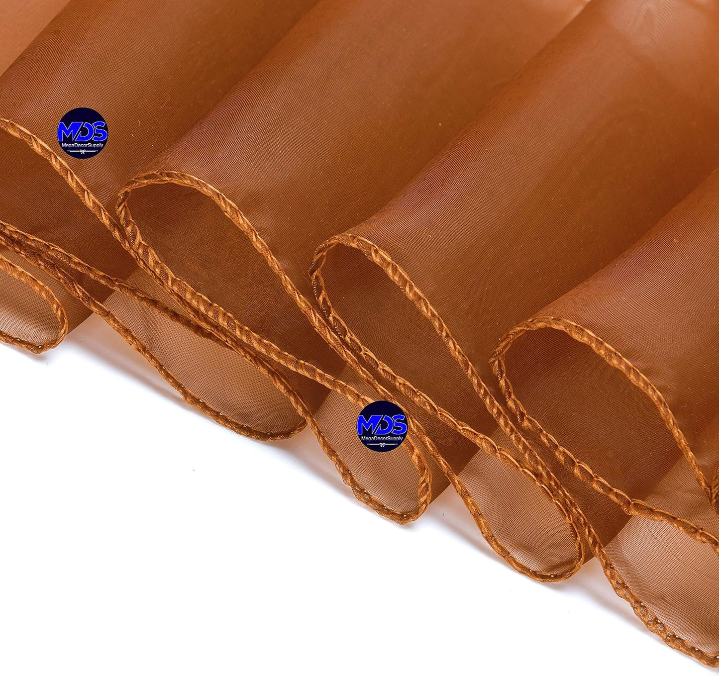 MDS Pack of 200 PCS Organza Chair Sashes Wider Dining Chair Bows Ribbon Tie Back for Wedding Party Birthday Bridal Shower Reception Event Banquet Home Chair Cover Decoration - Bronze