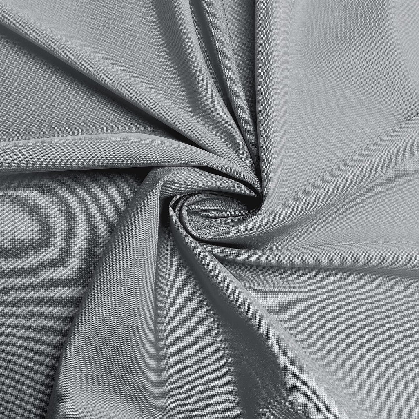 sancua Round Tablecloth - 48 Inch - Water Resistant Spill Proof Washable Polyester Table Cloth Decorative Fabric Table Cover for Dining Tables, Buffet Parties and Camping, Silver Grey